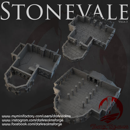 Dark Realms Stonevale - Villa 3 - Printed on FDM Bambu Lab X1 Carbon (Custom Order) - product image 2 of 2