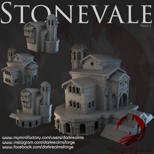 Dark Realms Stonevale - Villa 2 - Printed on FDM Bambu Lab X1 Carbon (Custom Order) - product image 1 of 2