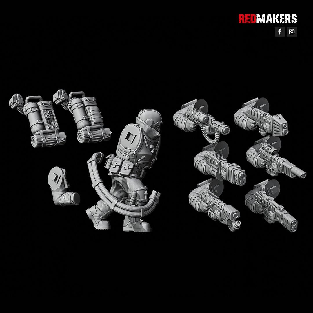 Red Makers Special Forces Officer and Command Squad (Custom Order) - product image 5 of 7