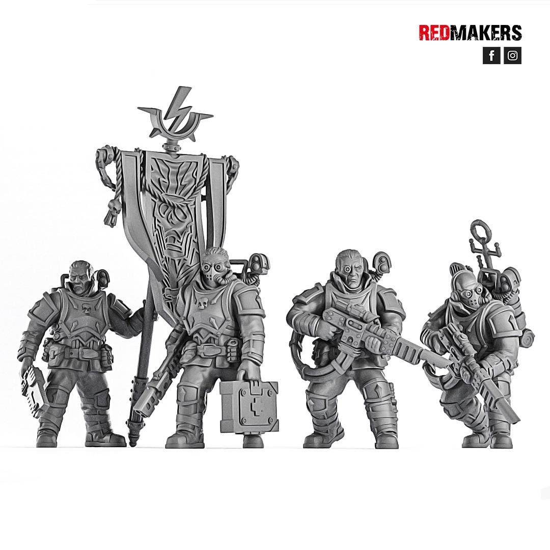 Red Makers Special Forces Officer and Command Squad (Custom Order) - product image 1 of 7