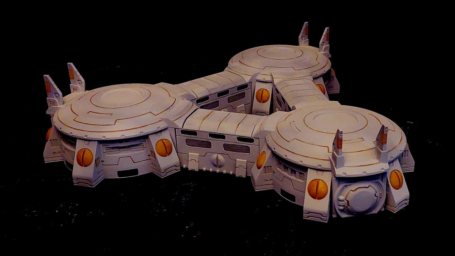 The Bunker Complex (Tri Bunker) Stratum Commonwealth - Corvus Games Terrain - Printed on FDM Bambu Lab X1 Carbon (Custom Order) - product image