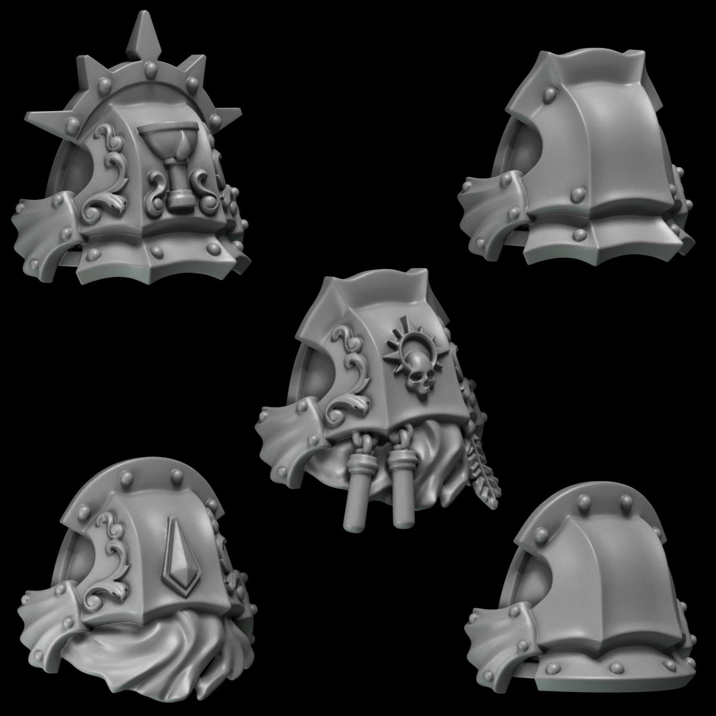 Greytide Studios Crimson Lords - Shoulder Pads - Multiple Listings (Custom Order) - product image 3 of 9