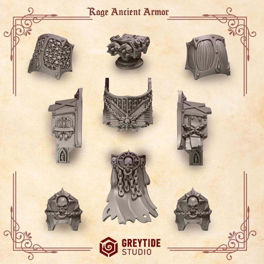 Greytide Studios Crimson Lords - Rage Ancient Armour (Custom Order) - product image 1 of 4
