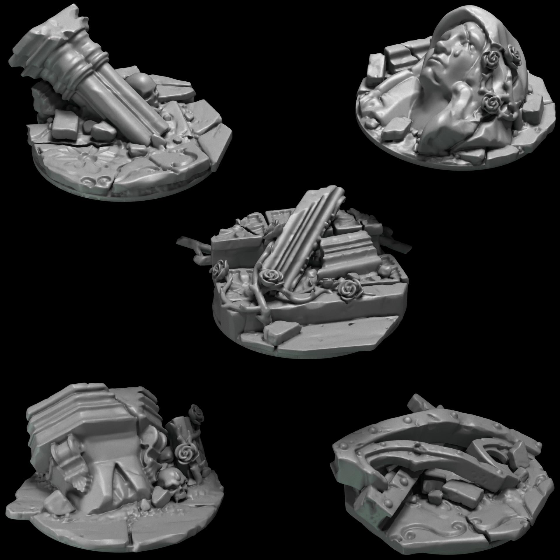 Greytide Studios Crimson Lords - Base Toppers (Custom Order) - product image 3 of 8