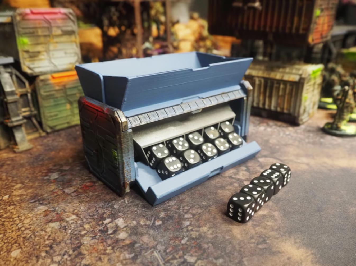 Tempest Terrain Rapid Fire Dicebox - Printed on FDM Bambu Lab X1 Carbon (Custom Order) - product image 2 of 4