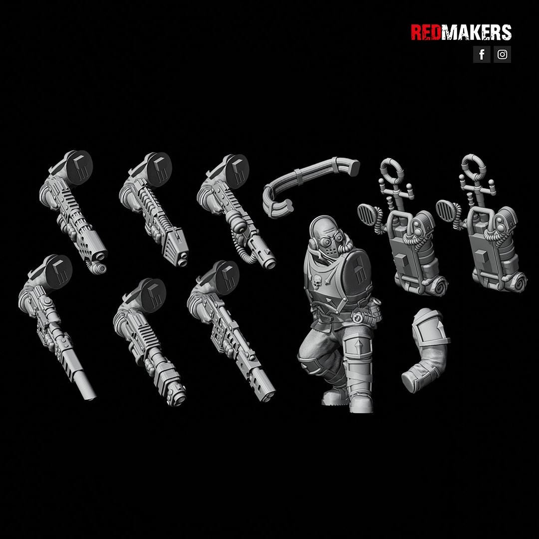 Red Makers Special Forces Officer and Command Squad (Custom Order) - product image 4 of 7