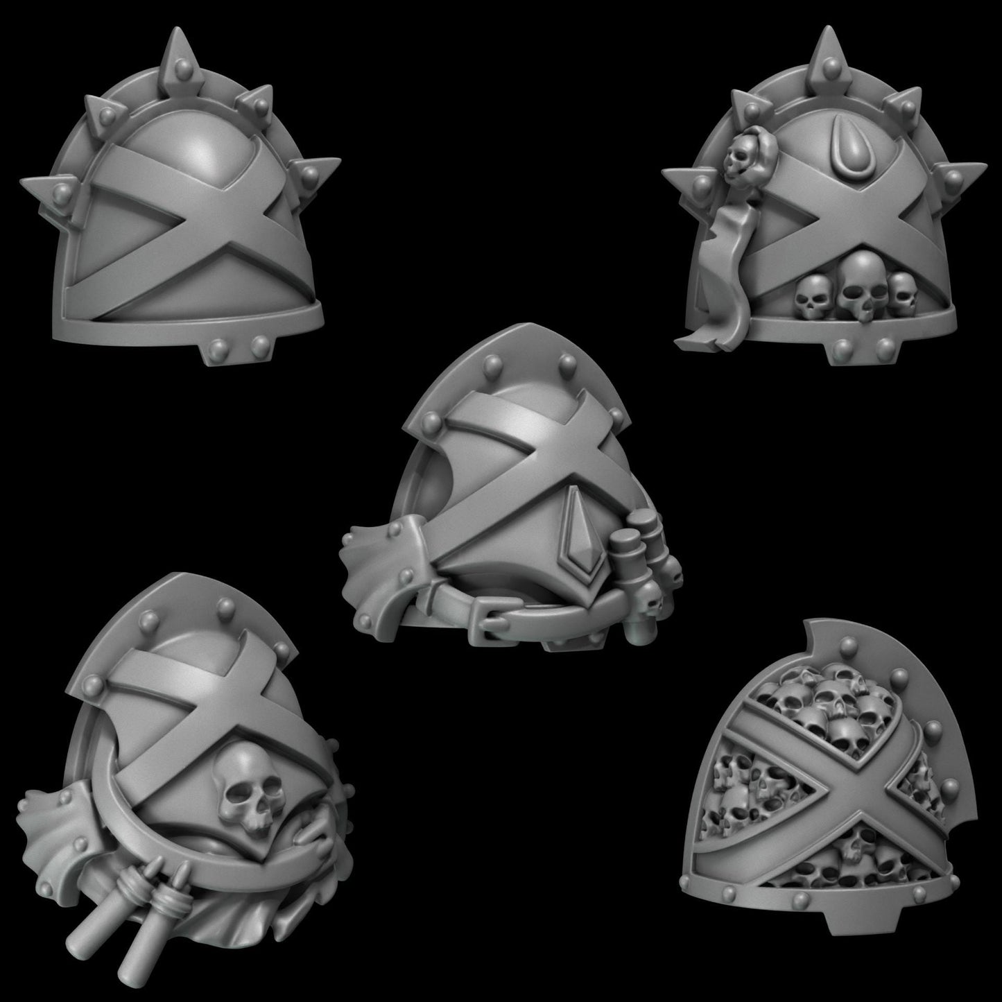 Greytide Studios Crimson Lords - Shoulder Pads - Multiple Listings (Custom Order) - product image 2 of 9