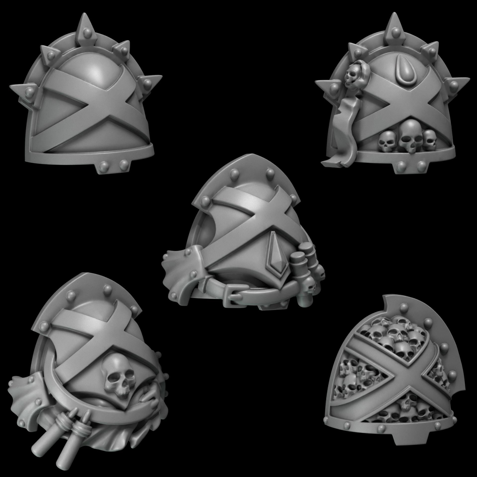 Greytide Studios Crimson Lords - Shoulder Pads - Multiple Listings (Custom Order) - product image 2 of 9