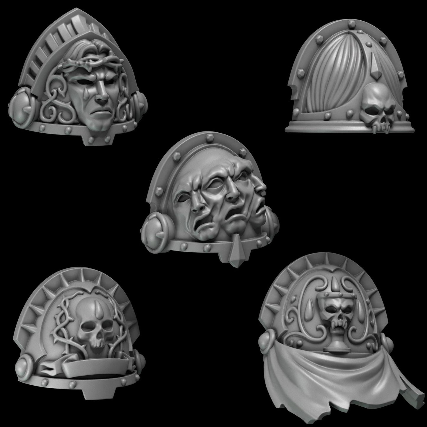 Greytide Studios Crimson Lords - Shoulder Pads - Multiple Listings (Custom Order) - product image 1 of 9