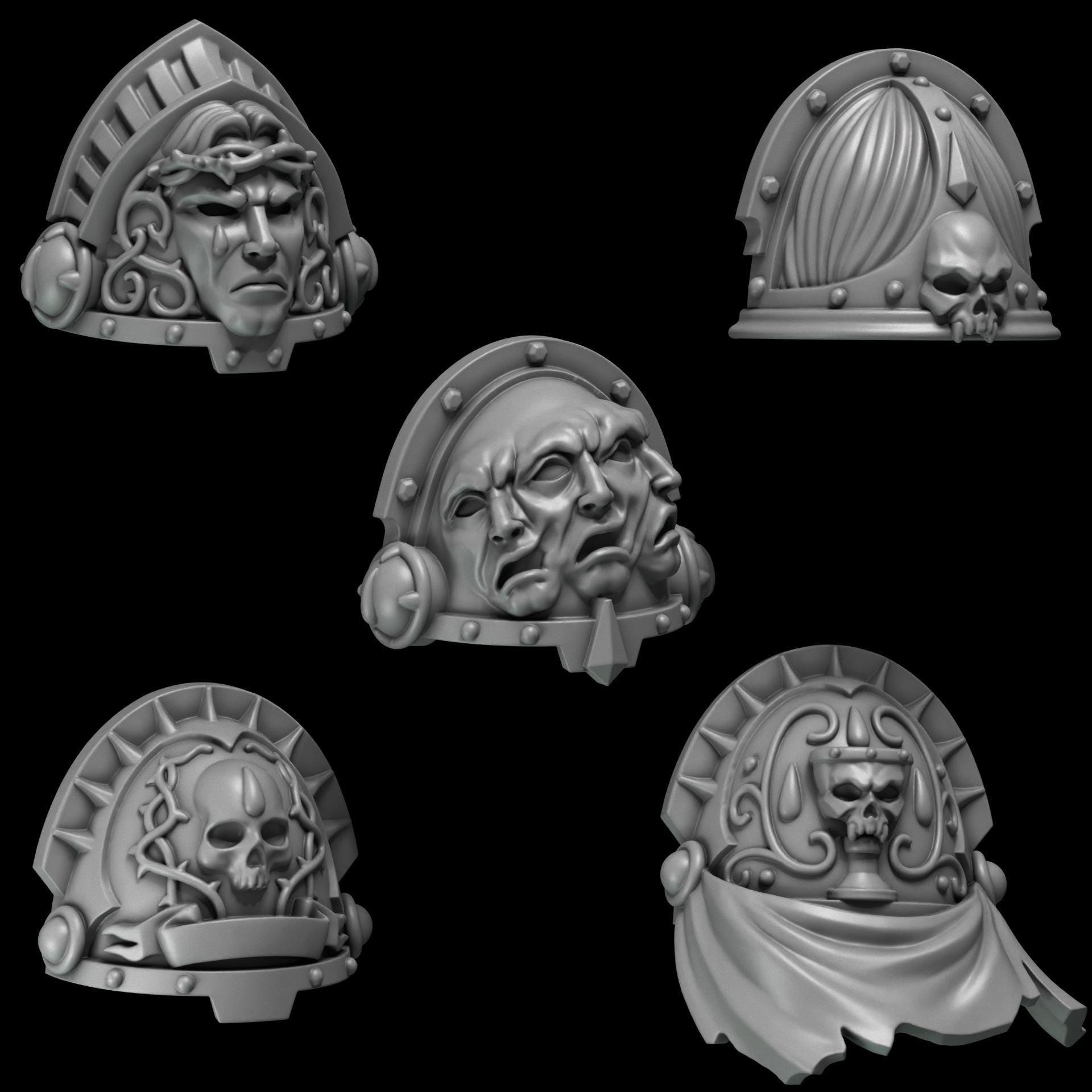 Greytide Studios Crimson Lords - Shoulder Pads - Multiple Listings (Custom Order) - product image 1 of 9