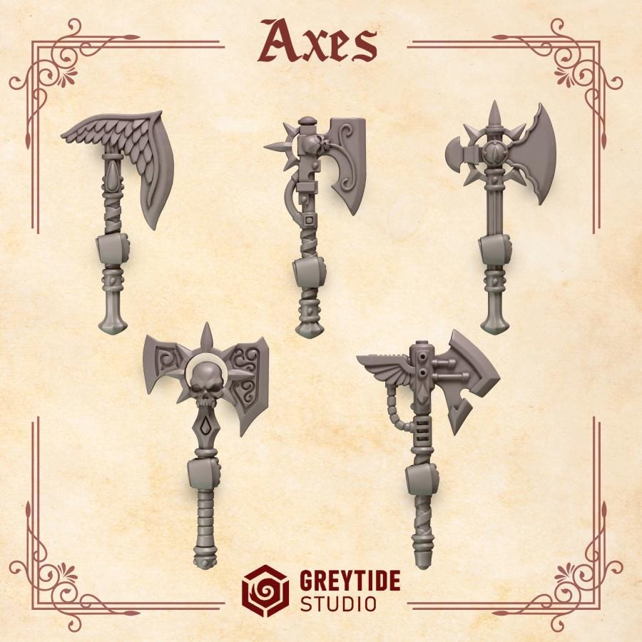 Greytide Studios Crimson Lords - Axes (Custom Order) - product image 1 of 3