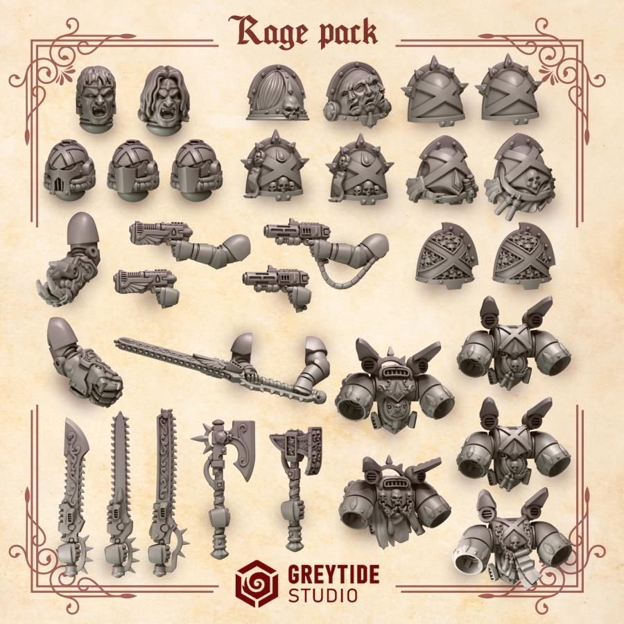 Greytide Studios Crimson Lords - Rage Pack (Custom Order) - product image 1 of 3