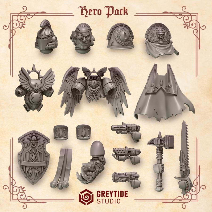 Greytide Studios Crimson Lords - Hero Pack (Custom Order) - product image 1 of 3