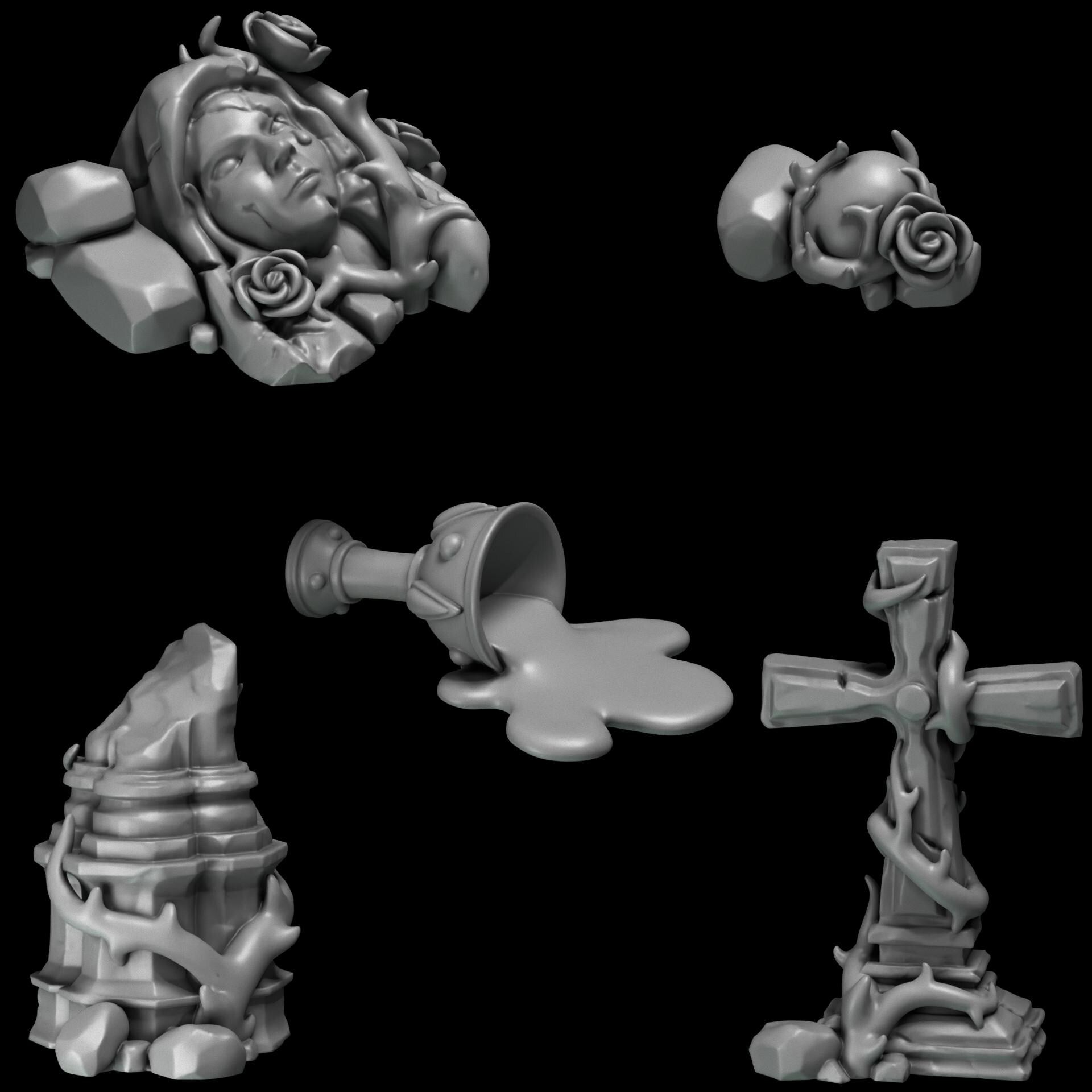 Greytide Studios Crimson Lords - Basing Bits (Custom Order) - product image 1 of 4