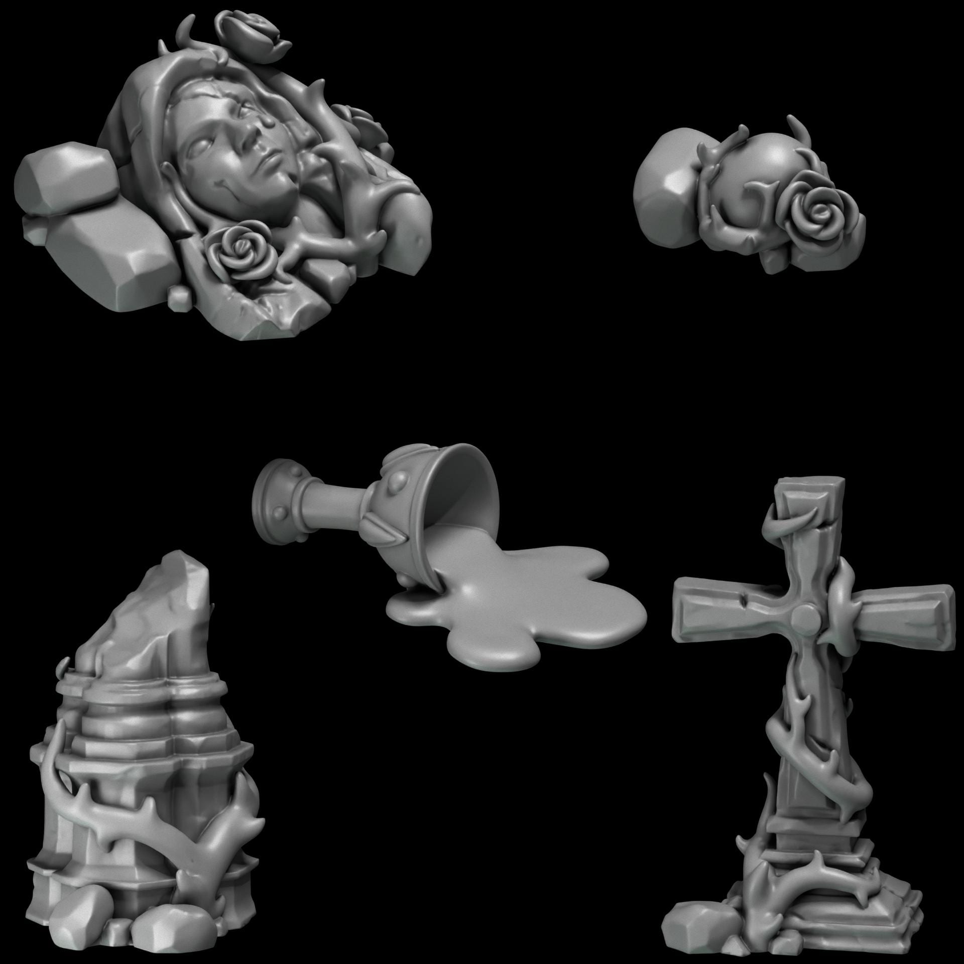 Greytide Studios Crimson Lords - Basing Bits (Custom Order) - product image 1 of 4