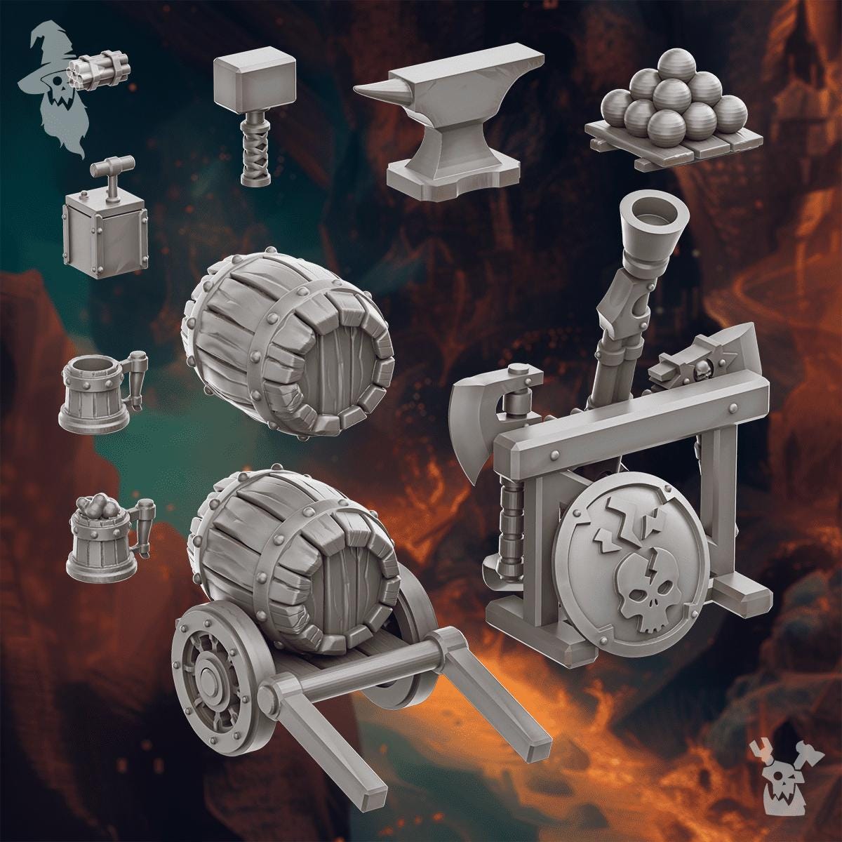 DakkaDakka Grimworld Decor Set (Custom Order) - product image 1 of 2