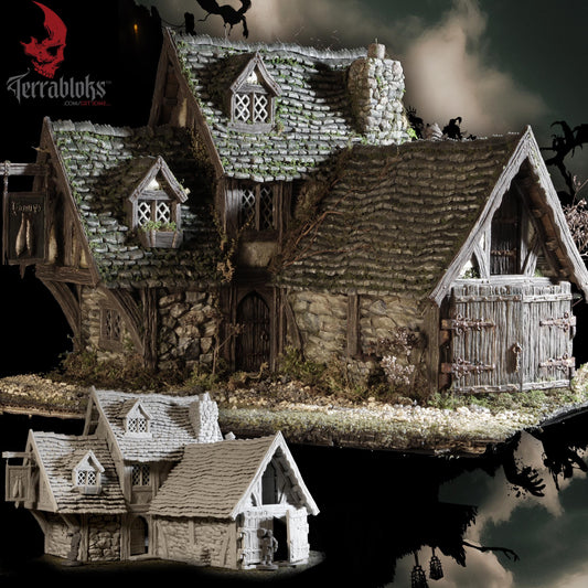 Fanny's Smoked Kipper House Wargaming Terrain 28mm / 32mm - Printed on FDM Bambu Lab X1 Carbon (Custom Order) - product image 1 of 10