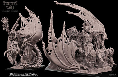 Avatars of War Orc Shaman on Wyvern - Fantasy / D&D (Custom Order) - product image 3 of 4