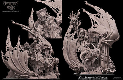 Avatars of War Orc Shaman on Wyvern - Fantasy / D&D (Custom Order) - product image 1 of 4