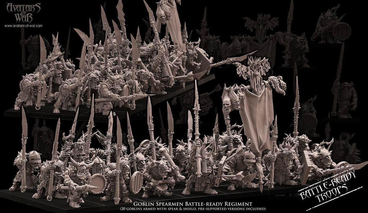 Avatars of War Goblin Spearmen Regiment - Fantasy / D&D (Custom Order) - product image 1 of 4