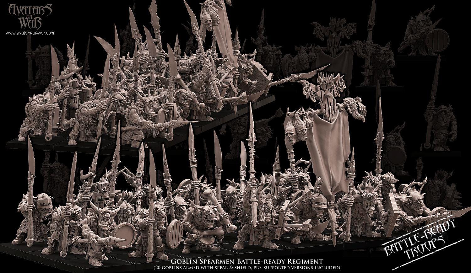 Avatars of War Goblin Spearmen Regiment - Fantasy / D&D (Custom Order) - product image 1 of 4