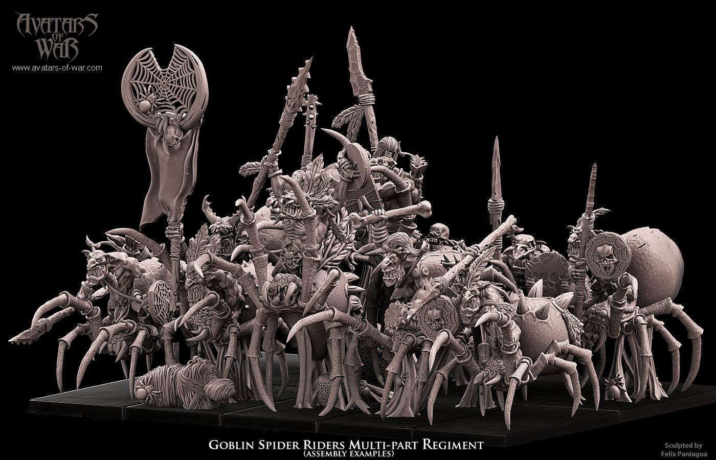 Avatars of War Goblin Spider Riders Regiment - Fantasy / D&D (Custom Order) - product image 1 of 10