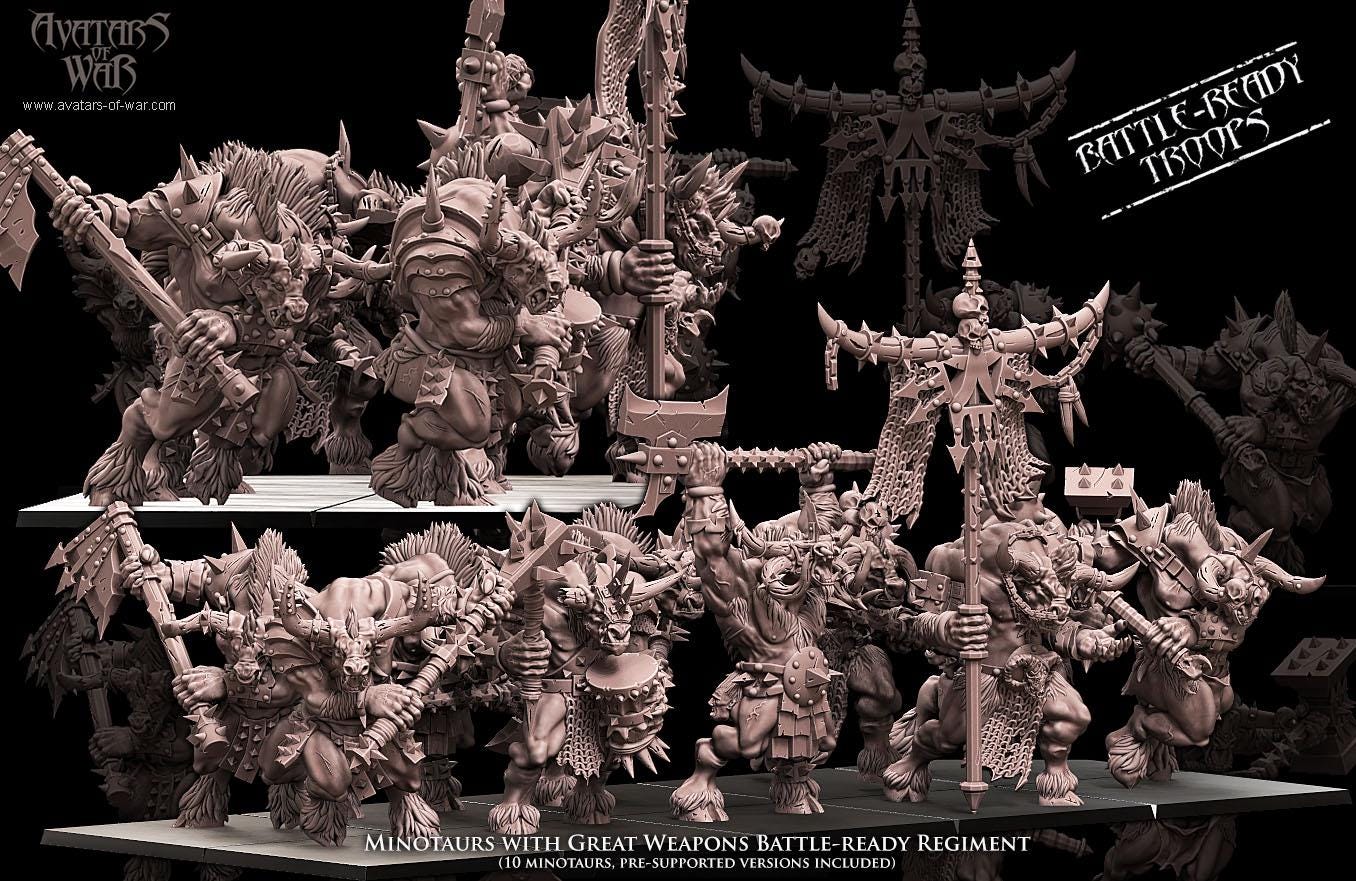 Avatars of War Minotaurs Regiment - Fantasy / D&D (Custom Order) - product image 1 of 3