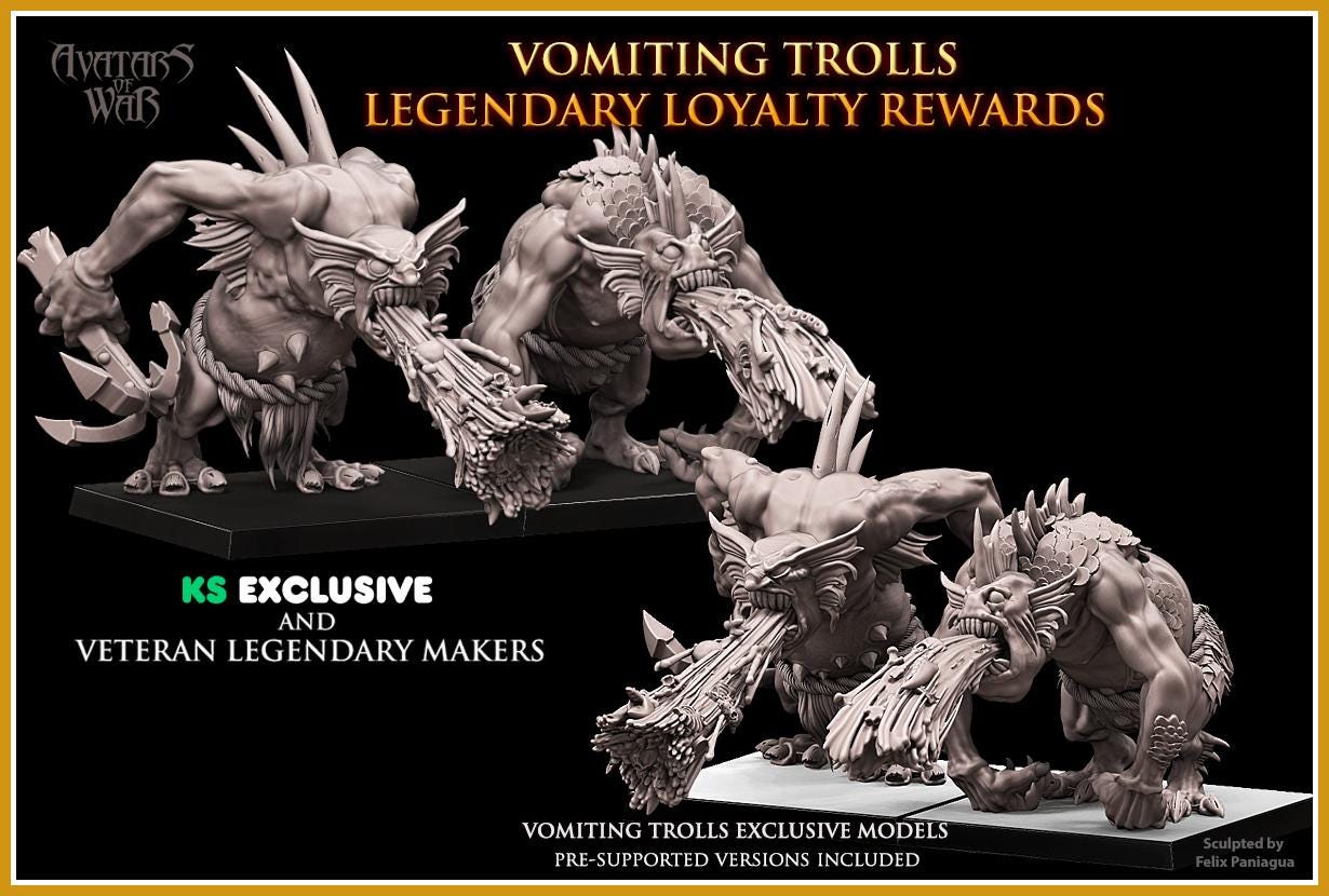 Avatars of War Swamp Trolls KS Exclusive - Fantasy / D&D (Custom Order) - product image 2 of 2