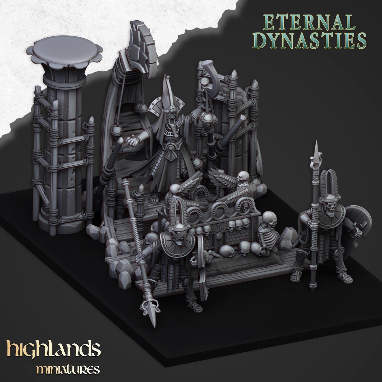 Highland Miniatures Pharaoh Funeral Ship - Fantasy / D&D (Custom Order) - product image 1 of 3
