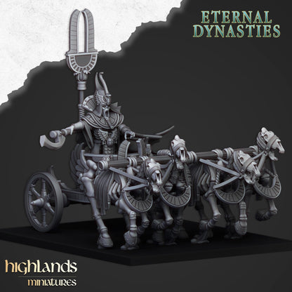 Highland Miniatures Eternal Pharaoh on Chariot - Fantasy / D&D (Custom Order) - product image 1 of 4