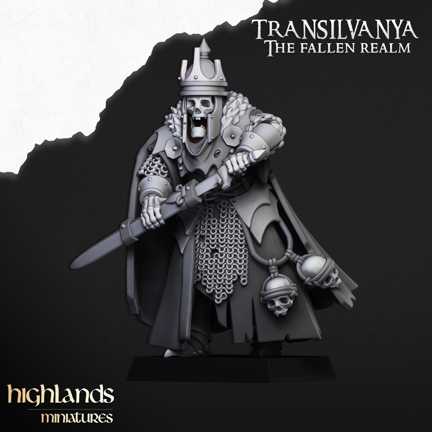 Highland Miniatures Skeletal Lord - Fantasy / D&D (Custom Order) - product image 3 of 3