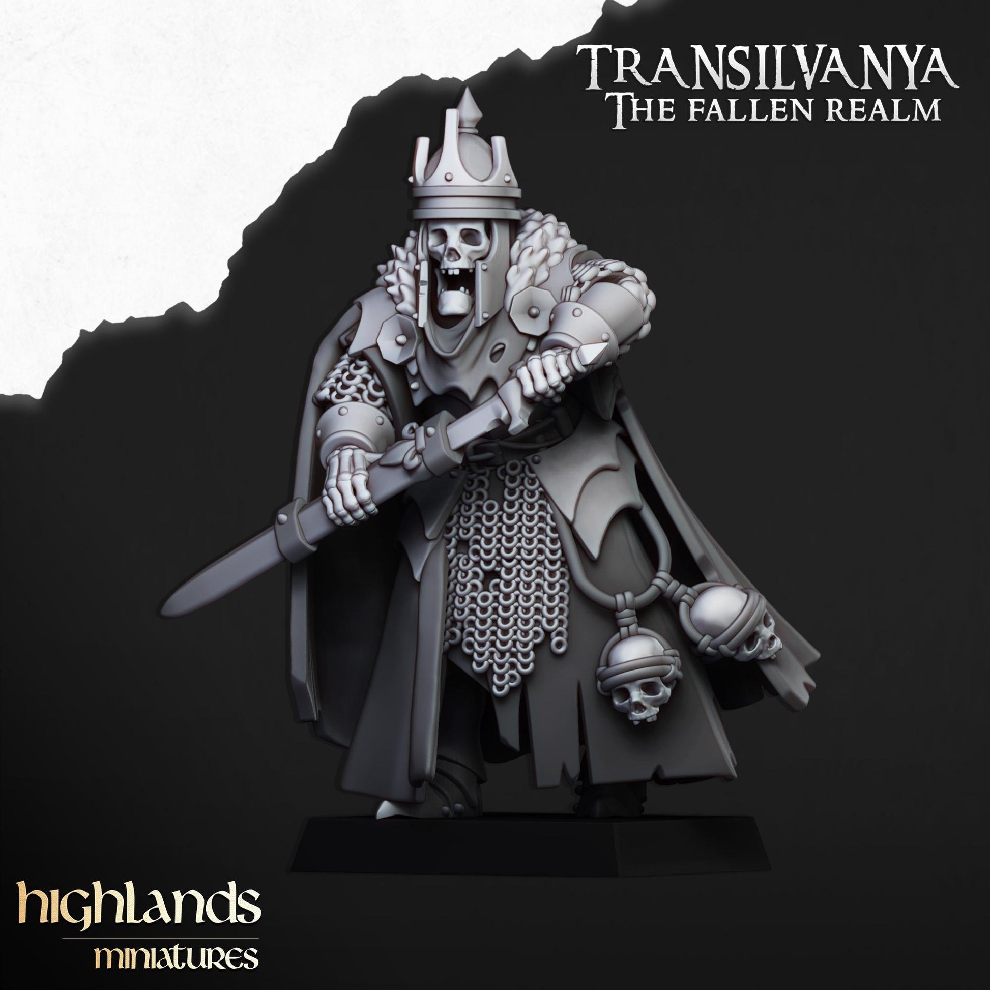 Highland Miniatures Skeletal Lord - Fantasy / D&D (Custom Order) - product image 3 of 3