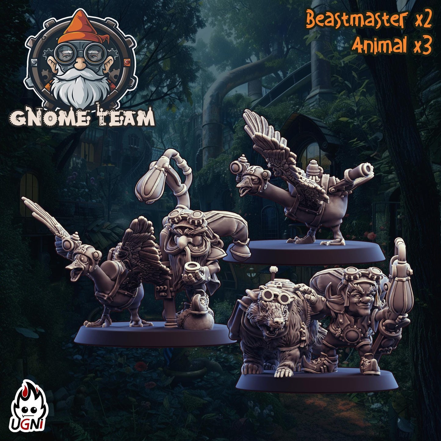Gnome Team (Steampunk Style) Designed by UGNI Miniatures - Fantasy Football - product image 5 of 10