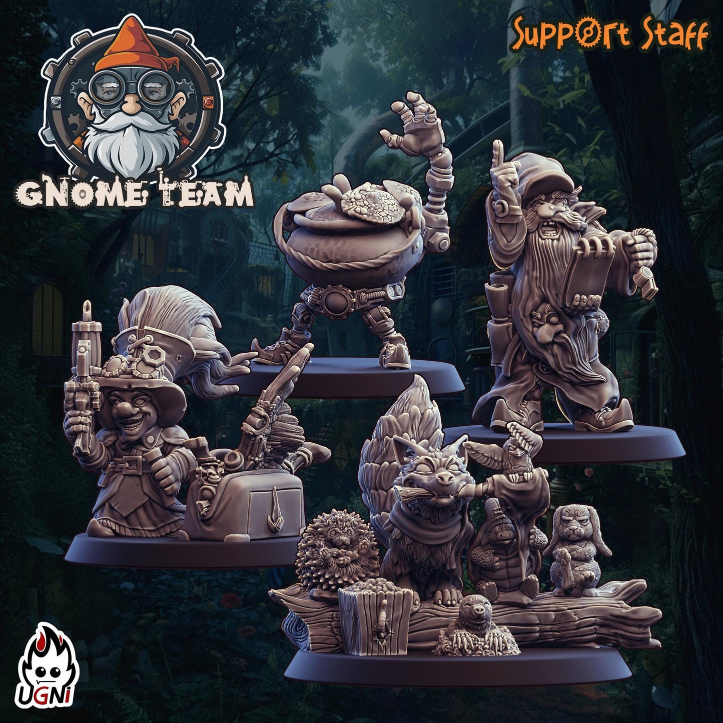 Gnome Team (Steampunk Style) Designed by UGNI Miniatures - Fantasy Football - product image 9 of 10