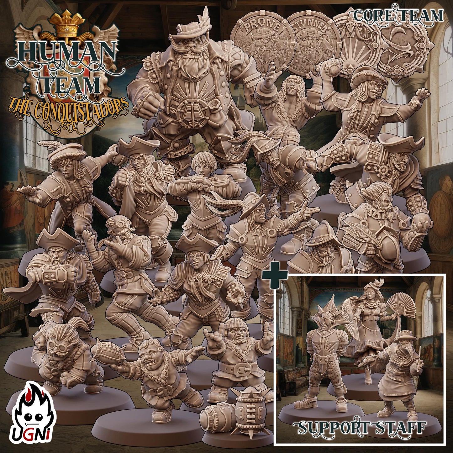 Human Team (Conquistador Style) Designed by UGNI Miniatures - Fantasy Football - product image 9 of 9