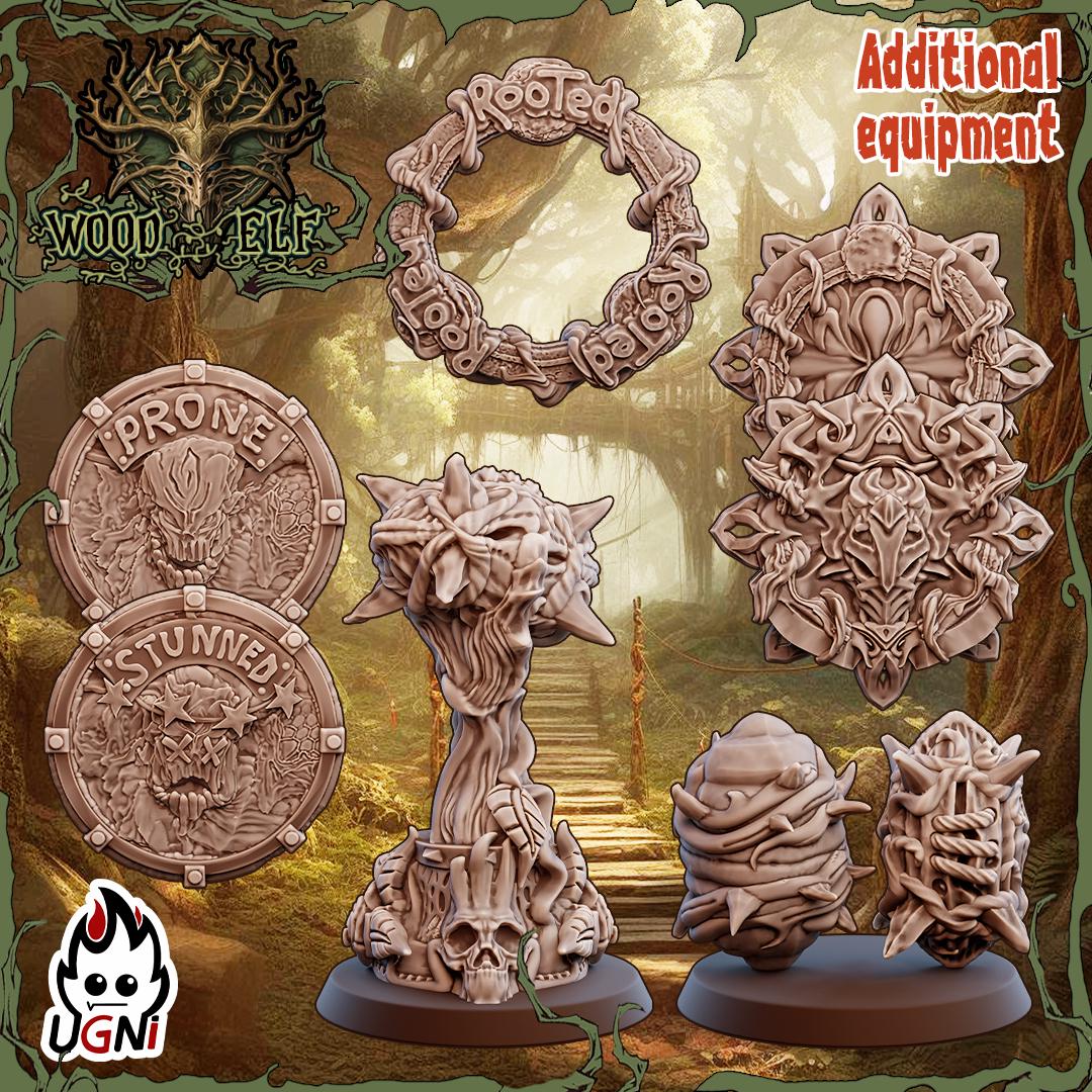 Wood Elf Team (Tree Dryads Style) Designed by UGNI Miniatures - Fantasy Football - product image 8 of 10