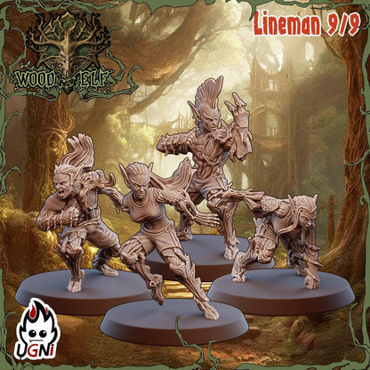 Wood Elf Team (Tree Dryads Style) Designed by UGNI Miniatures - Fantasy Football - product image 6 of 10