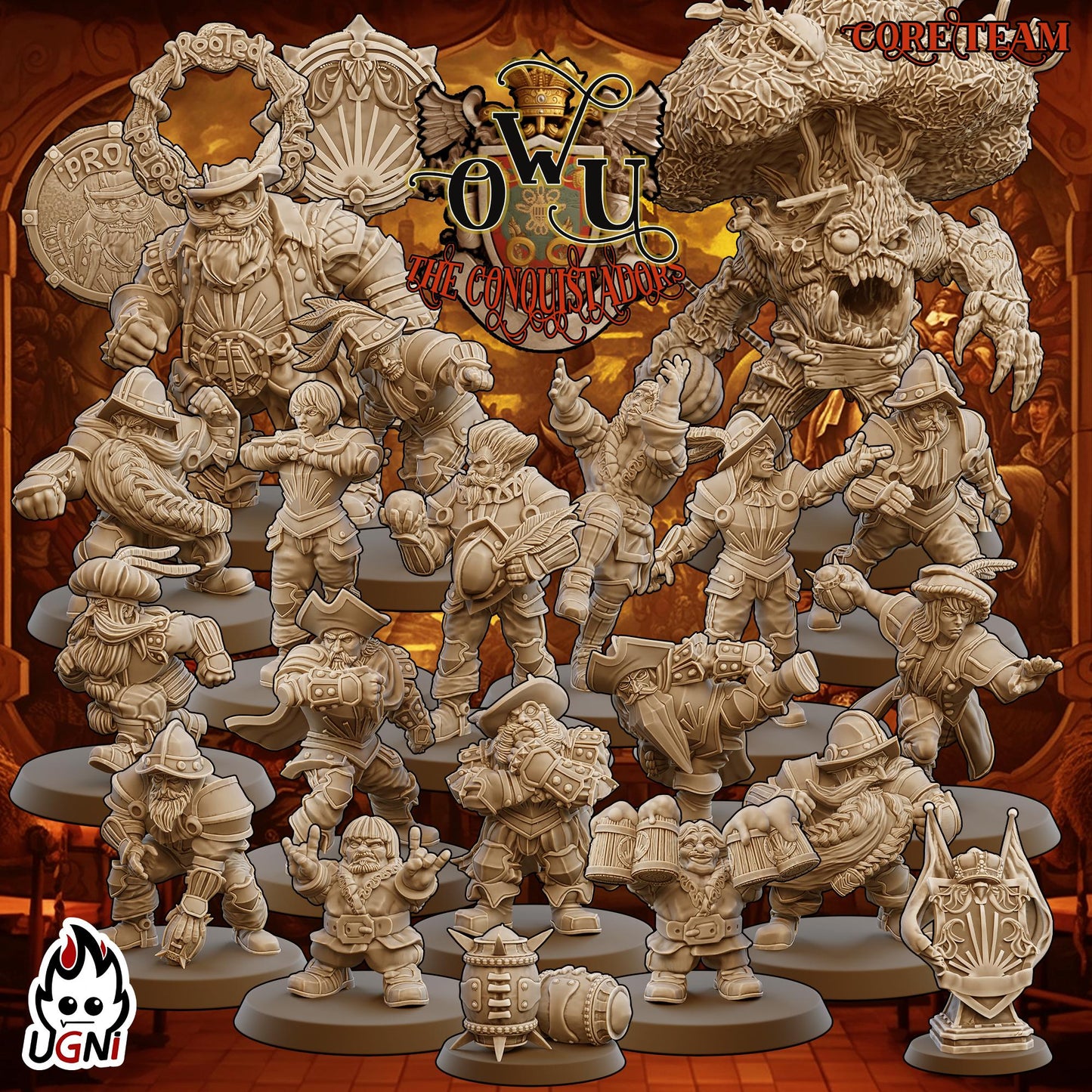 OWU Team (Conquistador Style) Designed by UGNI Miniatures - Fantasy Football - product image 1 of 9