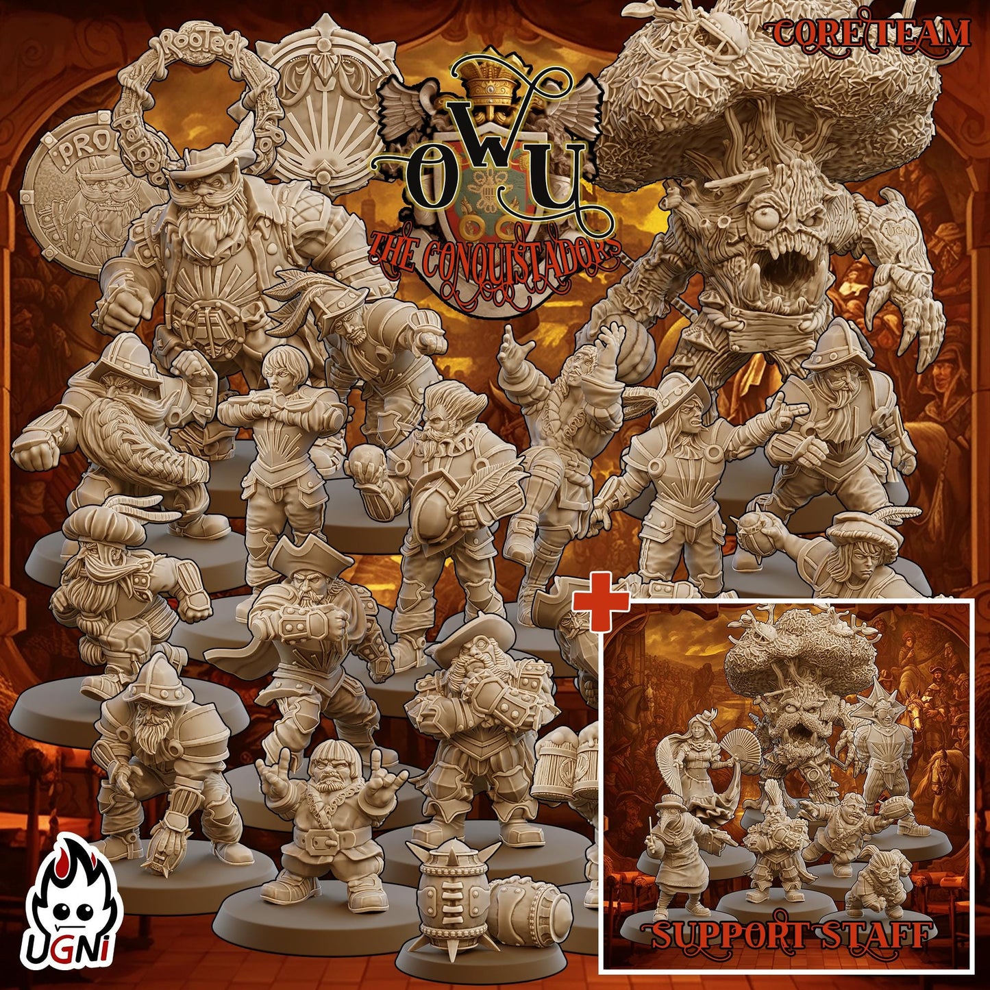 OWU Team (Conquistador Style) Designed by UGNI Miniatures - Fantasy Football - product image 9 of 9