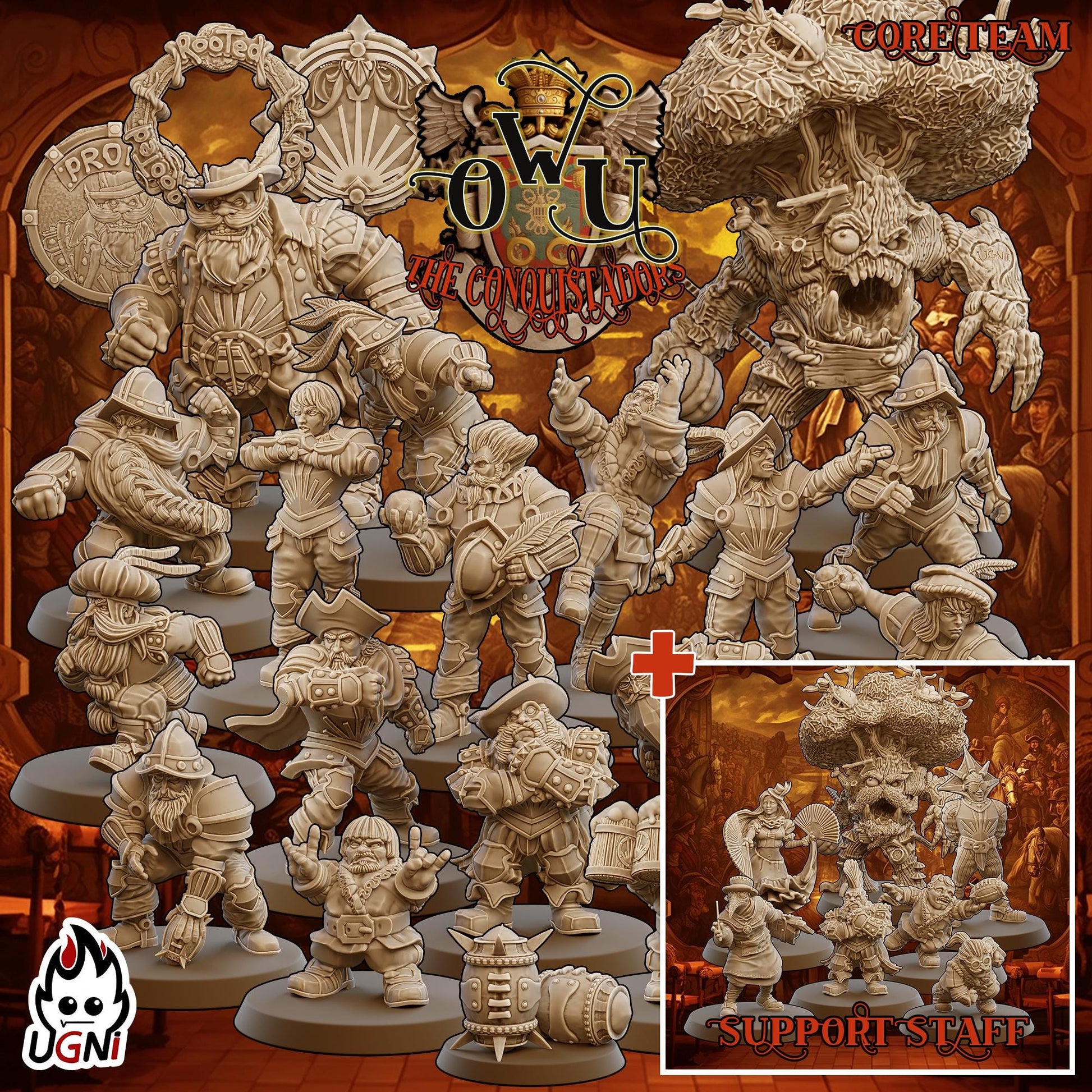 OWU Team (Conquistador Style) Designed by UGNI Miniatures - Fantasy Football - product image 9 of 9