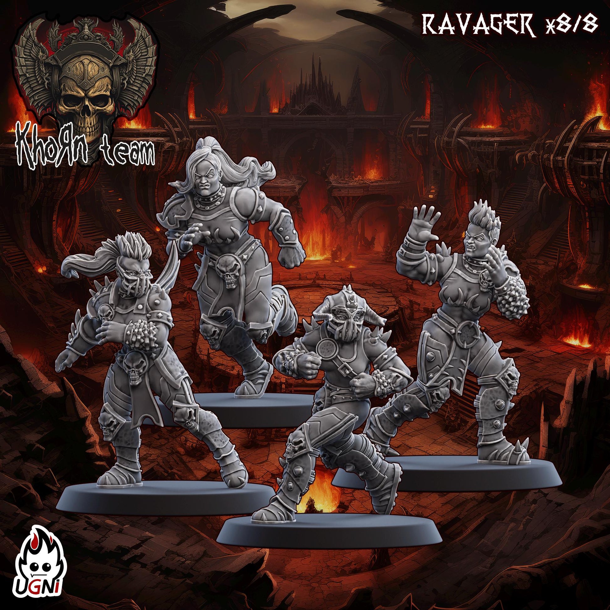 KhoЯn Team (Bloody Valkyrie Style) Designed by UGNI Miniatures - Fantasy Football - product image 5 of 9