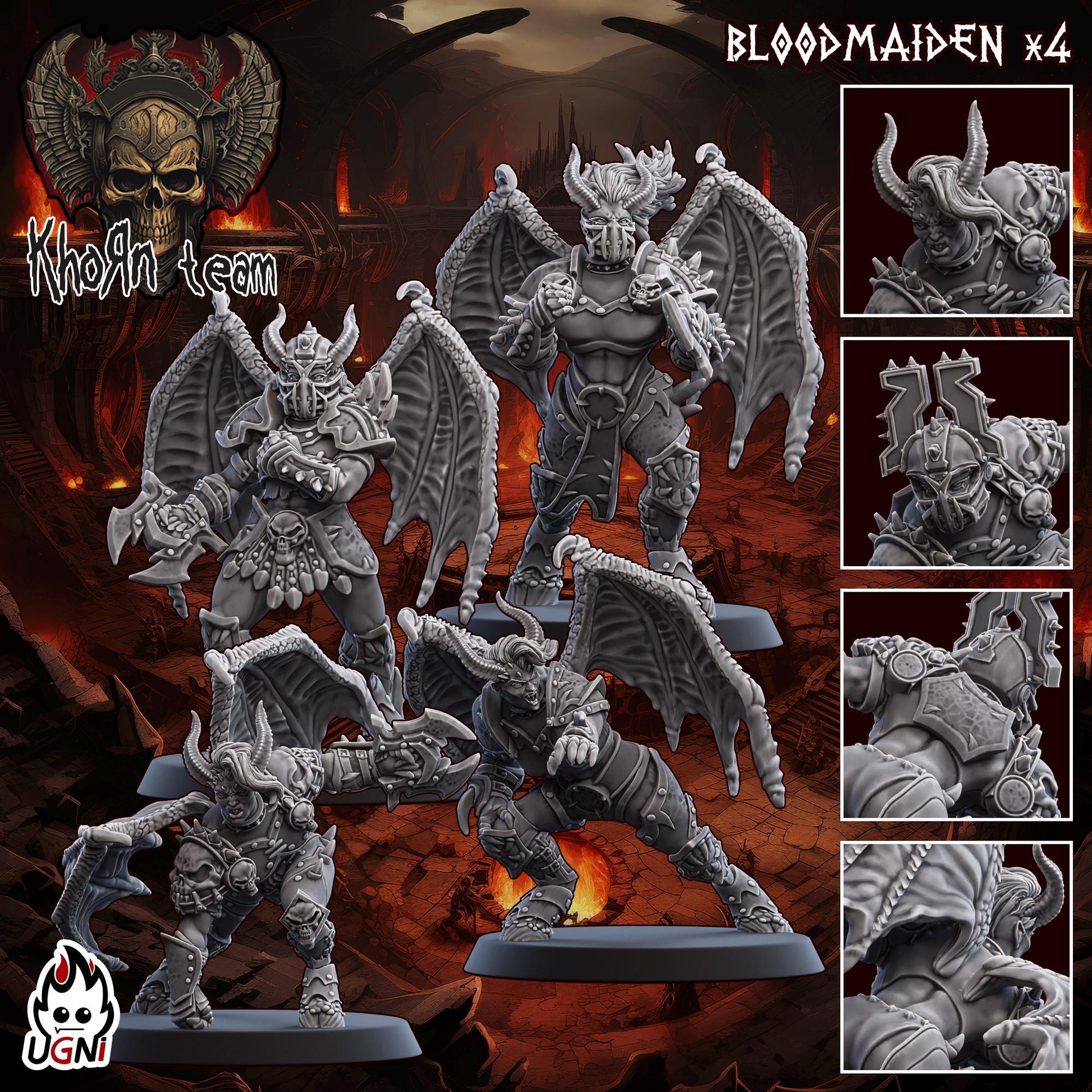 KhoЯn Team (Bloody Valkyrie Style) Designed by UGNI Miniatures - Fantasy Football - product image 3 of 9