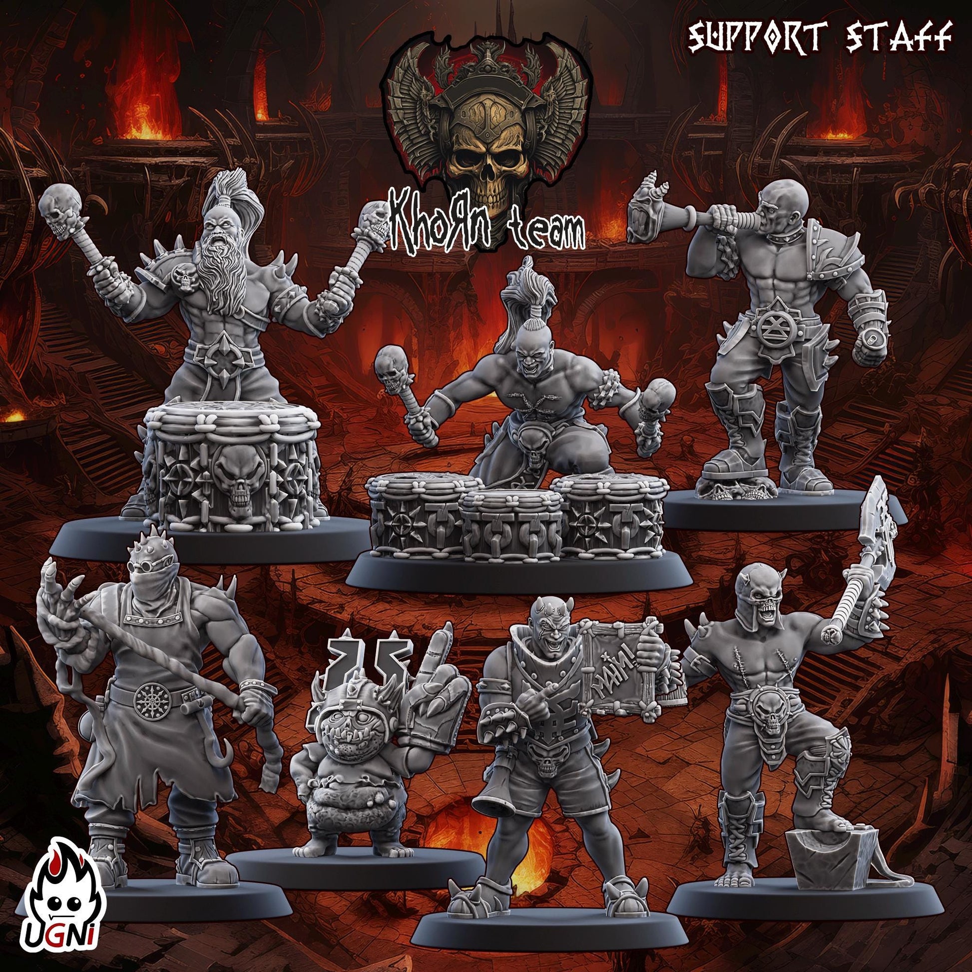 KhoЯn Team (Bloody Valkyrie Style) Designed by UGNI Miniatures - Fantasy Football - product image 8 of 9