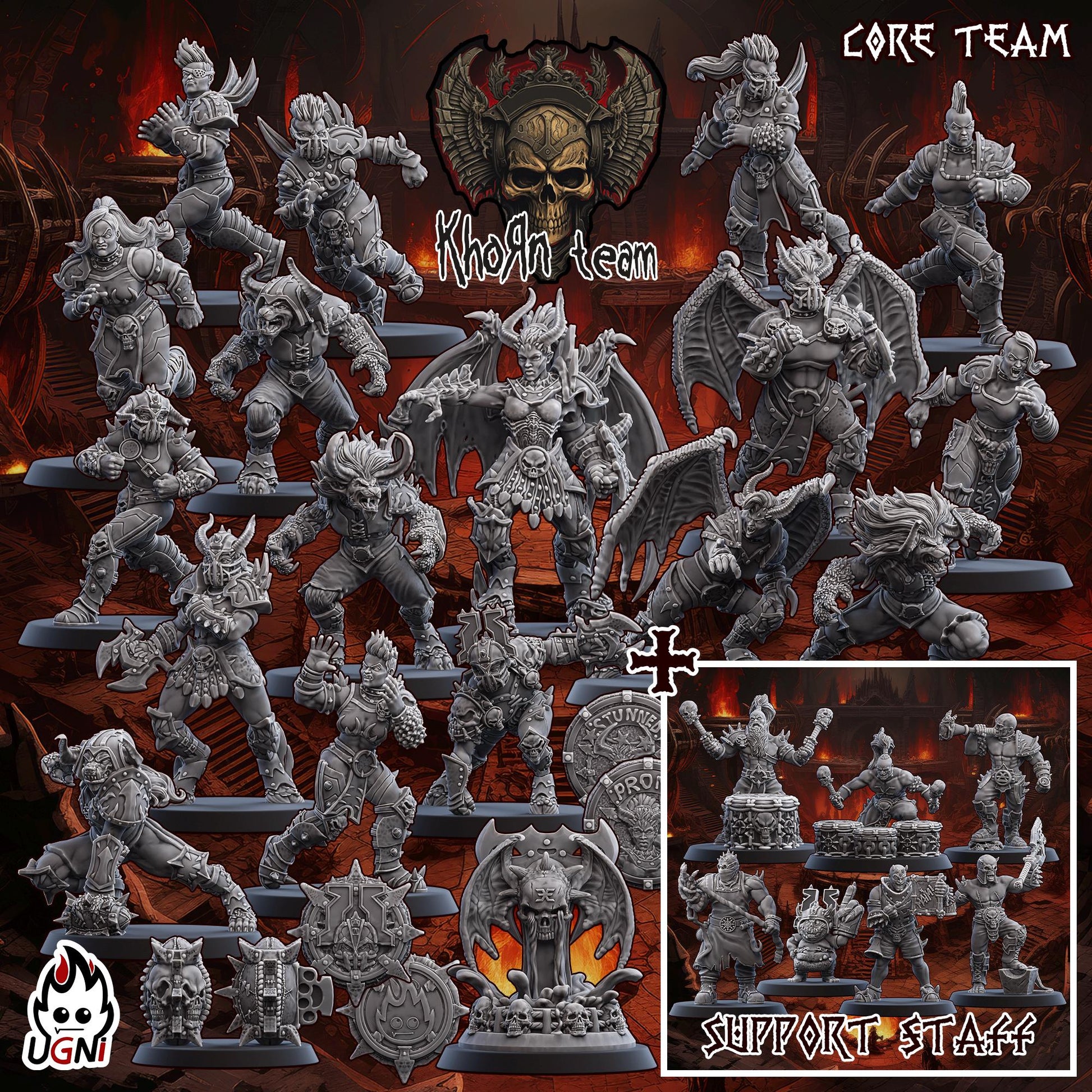 KhoЯn Team (Bloody Valkyrie Style) Designed by UGNI Miniatures - Fantasy Football - product image 9 of 9