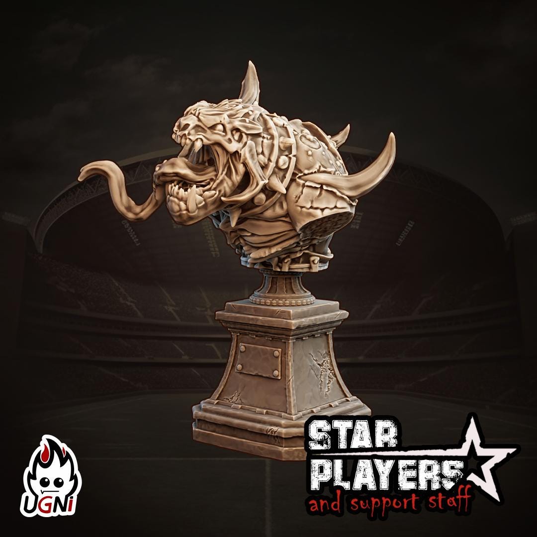 Bust Scula Star Player - Designed by UGNI Miniatures - Fantasy Football - product image 1 of 2