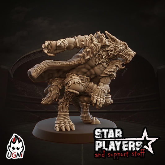 Wolfhelm Shaney Star Player - Designed by UGNI Miniatures - Fantasy Football - product image 2 of 3