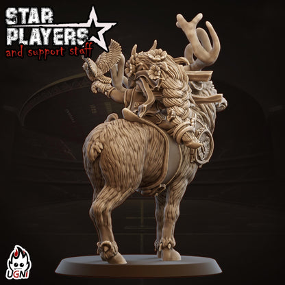 Dowana Timberfoot + x2 Riding animal Star Player - Designed by UGNI Miniatures - Fantasy Football - product image 2 of 3