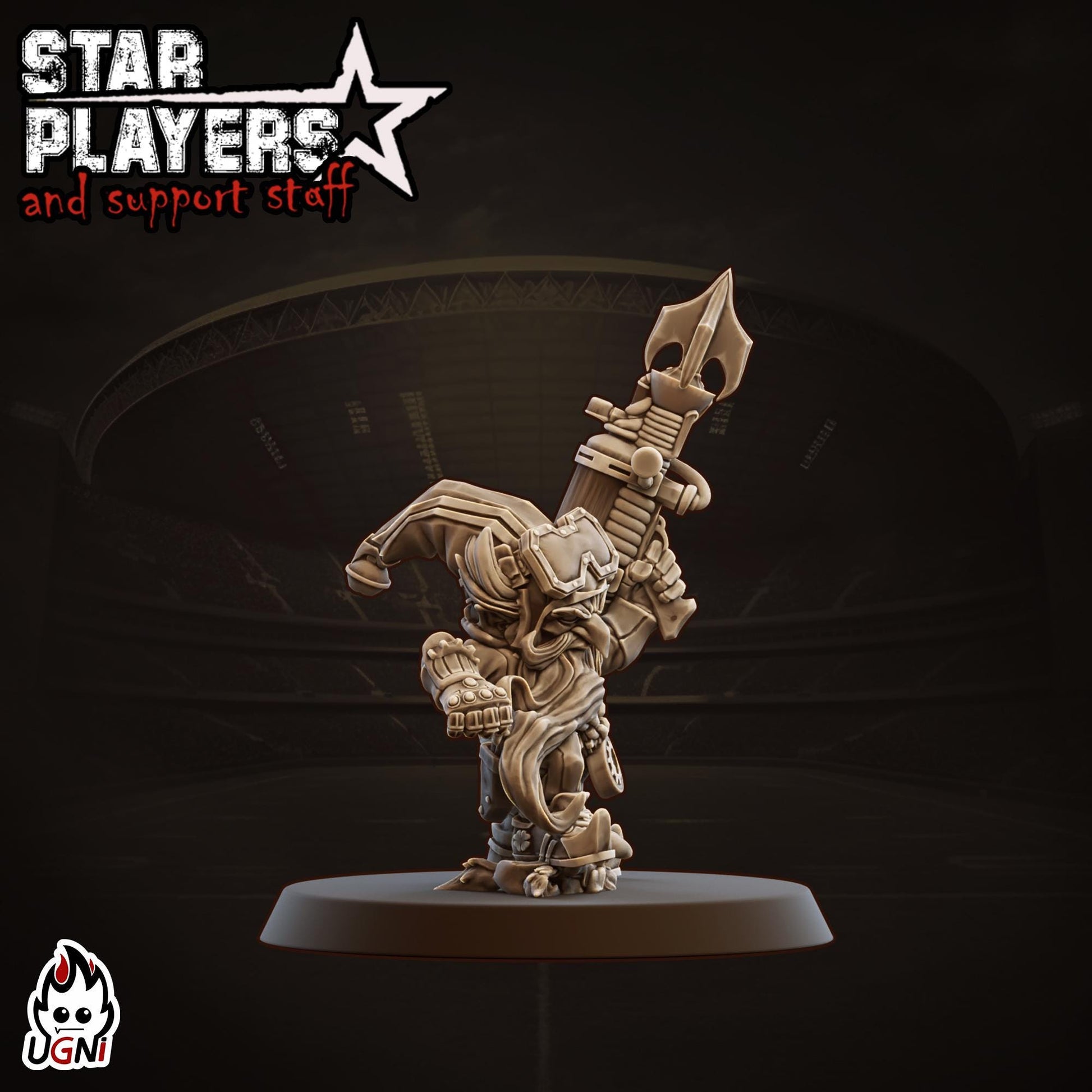 Sidney Roachgate Star Player - Designed by UGNI Miniatures - Fantasy Football - product image 2 of 3