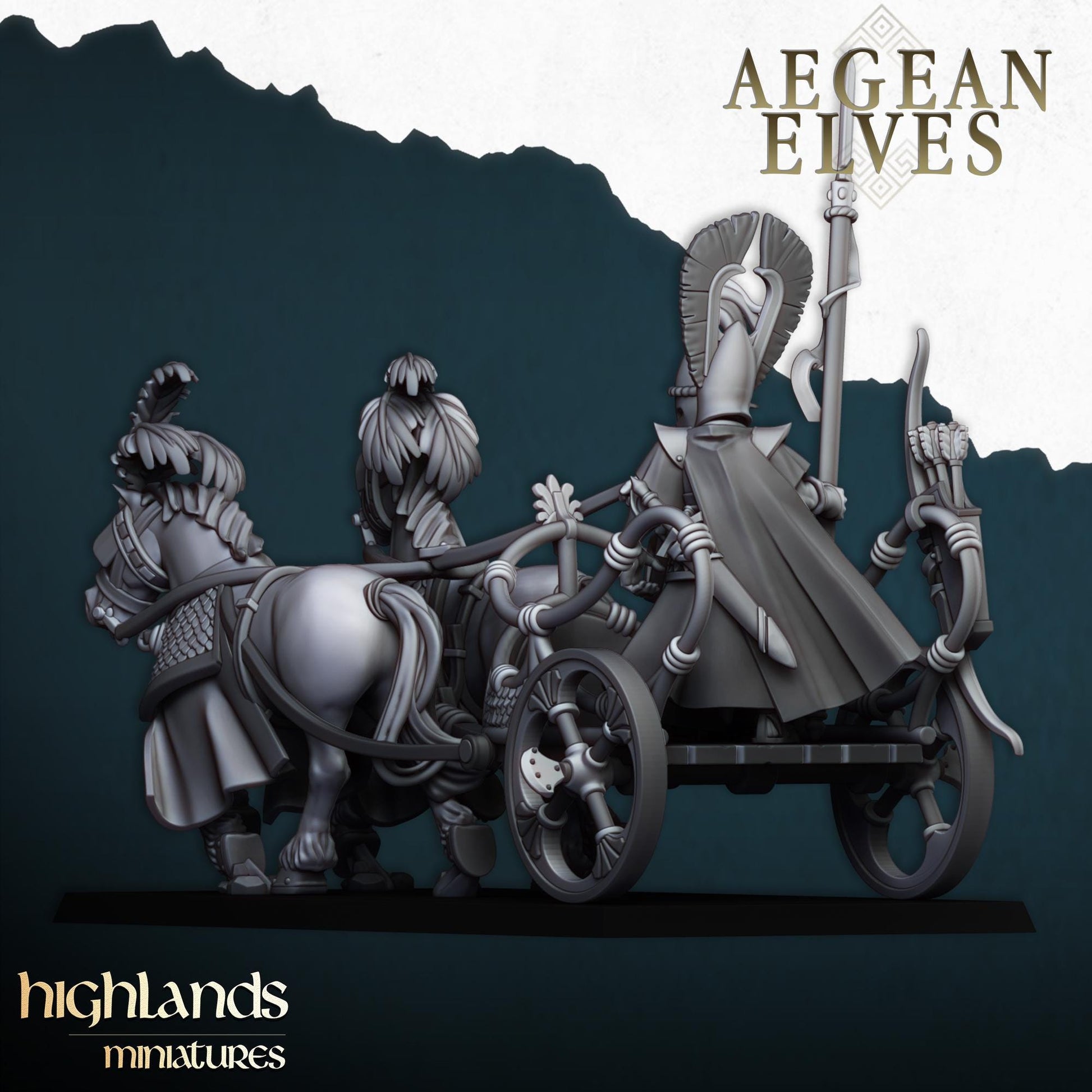 Highland Miniatures Aegean Elf Chariot - Fantasy / D&D (Custom Order) - product image 3 of 4