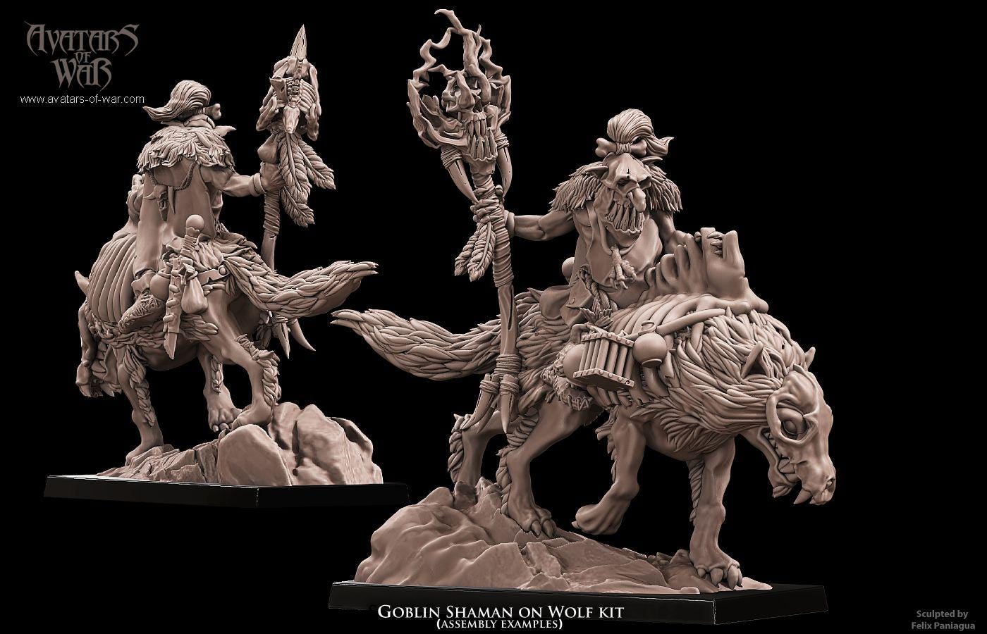 Avatars of War Goblin Shaman on Wolf - Fantasy / D&D (Custom Order) - product image 5 of 5